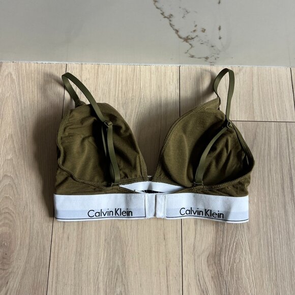 Calvin Klein Bralette Womens M Olive Green - Picture 2 of 4